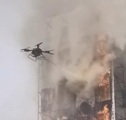 Firefighting Drone  for High-Rise Fires Flight Height 4500m,Max Payload:50Kg,Range:80Km