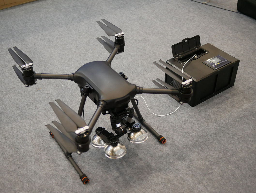 Tethered Drone Platform with   Tethered Power Supply and an Integrated Ground Power Box Continuously Flight 3Kg Payload
