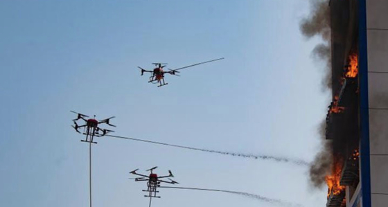 Bombero Drones para el yermo y el rescate urbano del fuego de los edificios