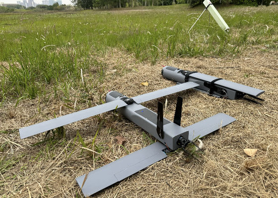 Dron Táctico Militar, UAV Switchblade, Dron Misil Merodeador Suicida Kamikaze, Alcance 200 km, Autonomía 120 minutos, Velocidad 288 km/h, Carga útil 8 kg.