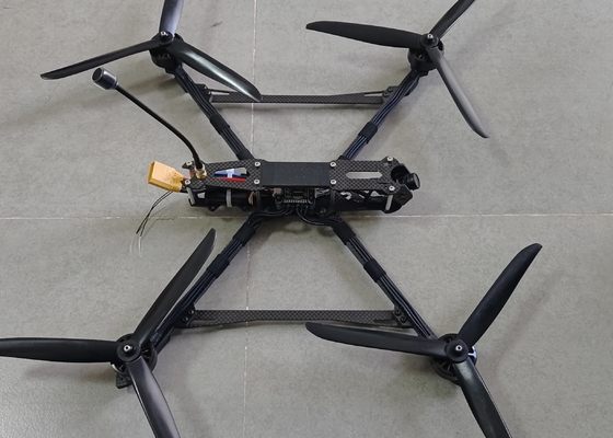 Drone de carreras de velocidad de 10 pulgadas FPV, Quadcopter 8 km de alcance con mortero de 82 mm o cabeza de cohete RPG