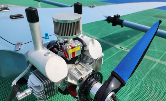 Drone táctico de 5 metros de envergadura Nuevo VTOL de gasolina de 18 horas de resistencia, alcance de 350 km para encuestas, vigilancia y patrulla fronteriza