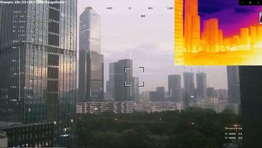 Blanco EO/IR de la nueva cámara triple del enfoque que cierra la medida de la distancia de los 5KM, ubicación de destino que calcula, 4.08MP HD